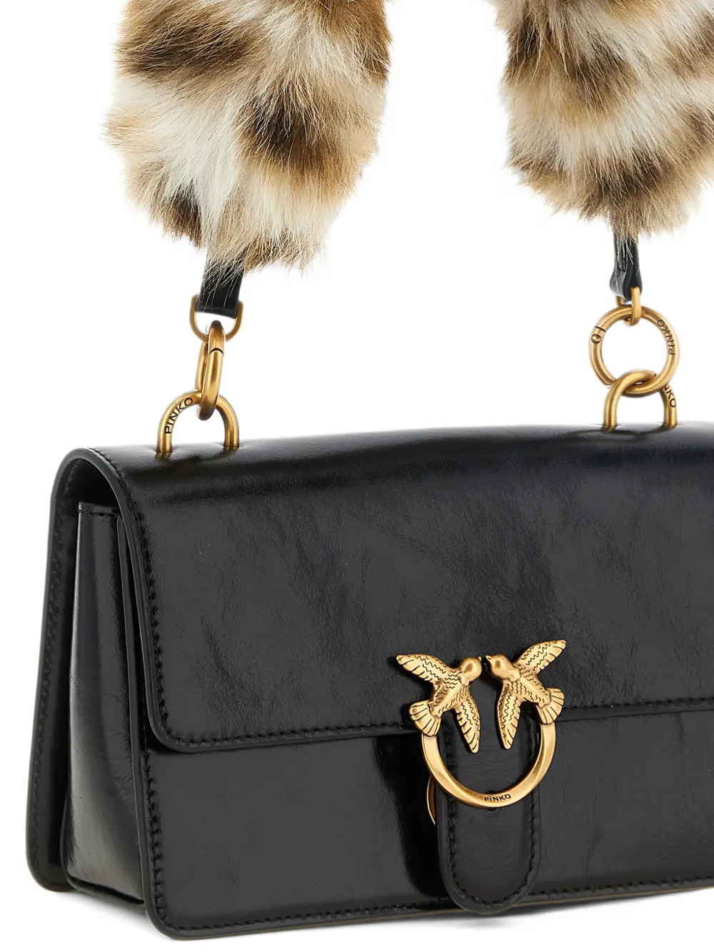 PINKO Love One mini shoulder bag Zwart
