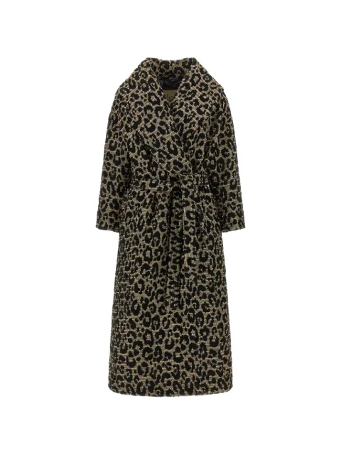 Herno Leo leopard-print jacquard coat