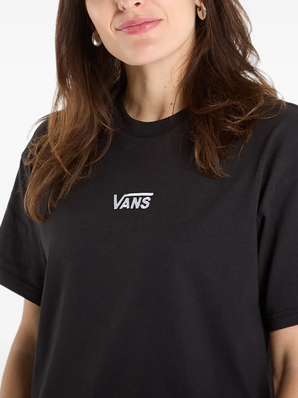Vans logo-print T-shirt Zwart