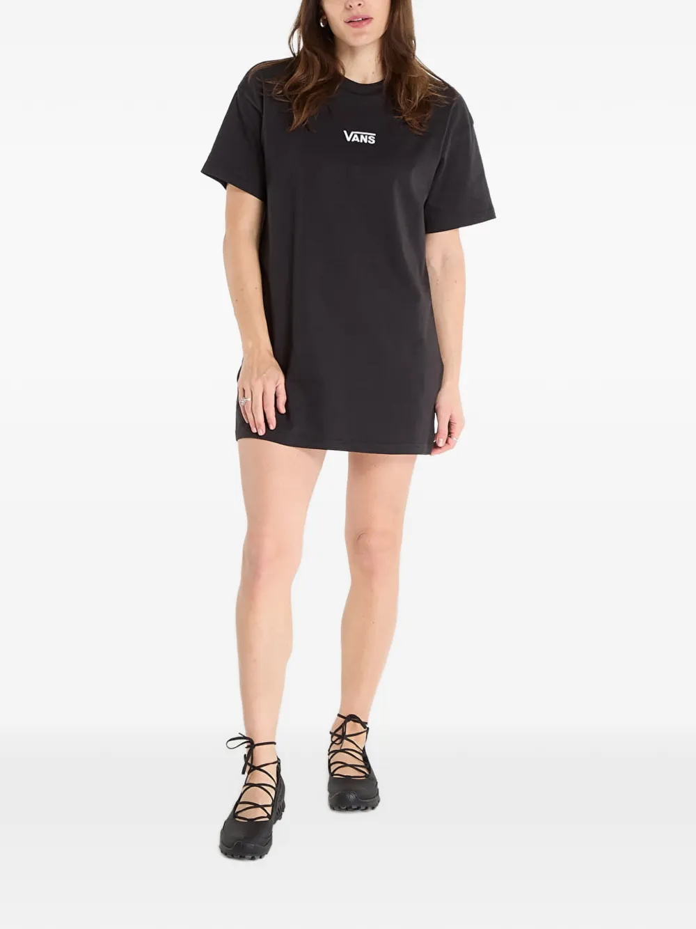 Vans logo-print T-shirt Zwart