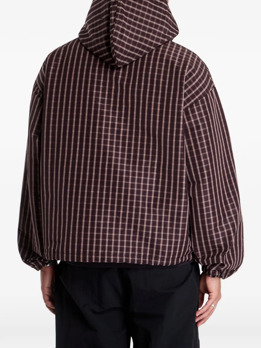 UMBRO check masked hoodie Bruin