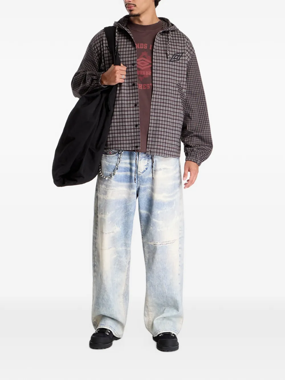 UMBRO plaid hooded jacket Bruin