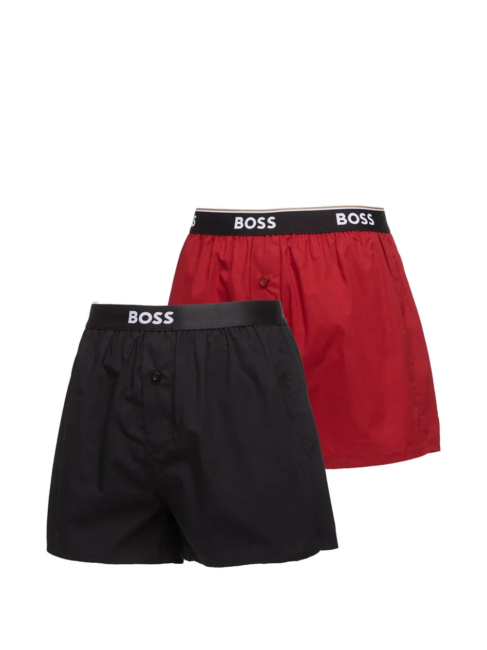 HUGO Two-pack cotton pyjama shorts - Schwarz