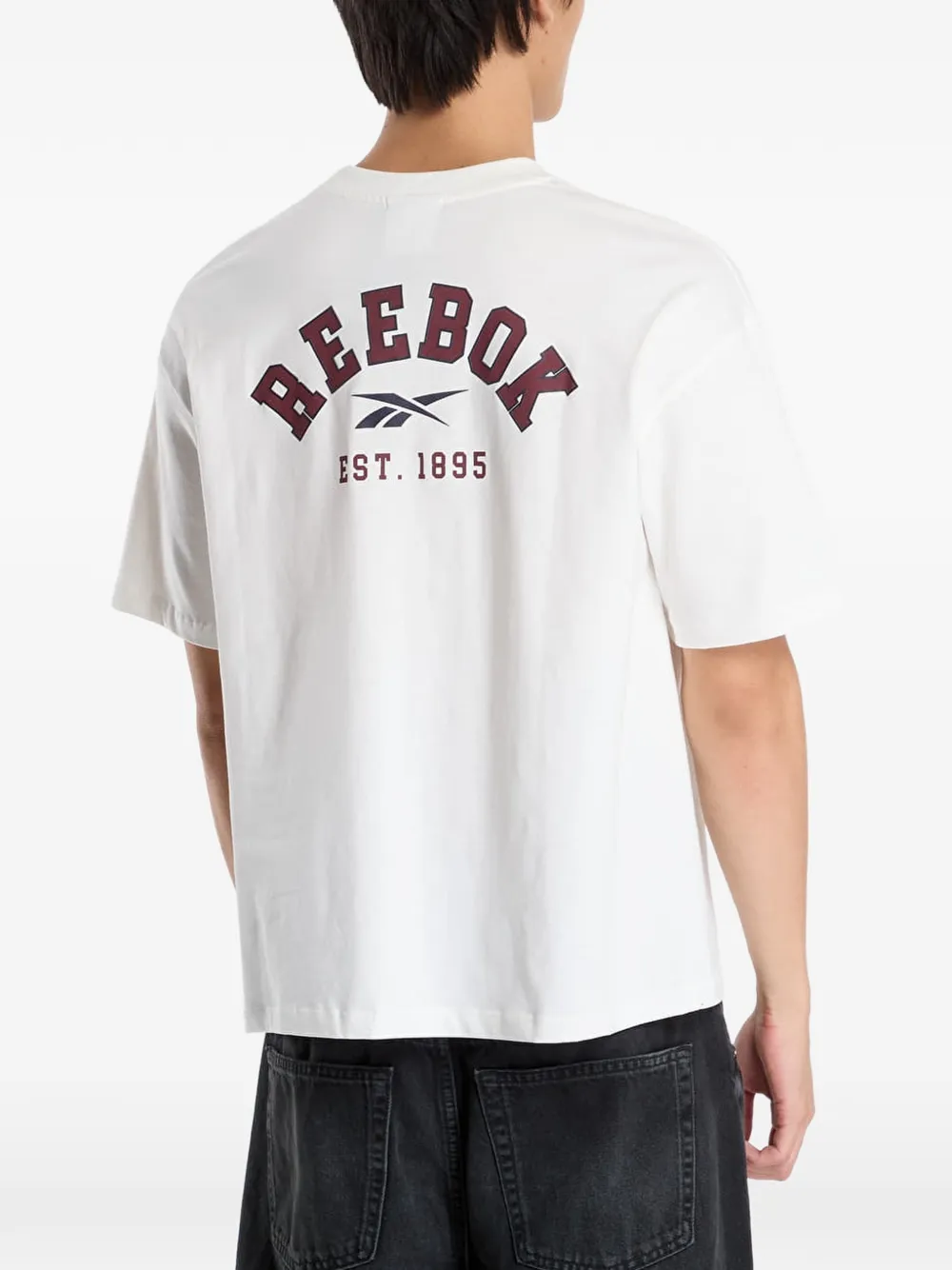 Reebok Elevated Varsity boxy T-shirt Wit