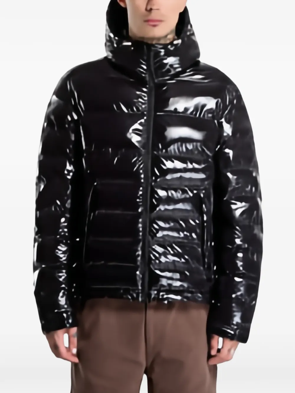 Napapijri A-terez Shiny Padded Jacket In Black