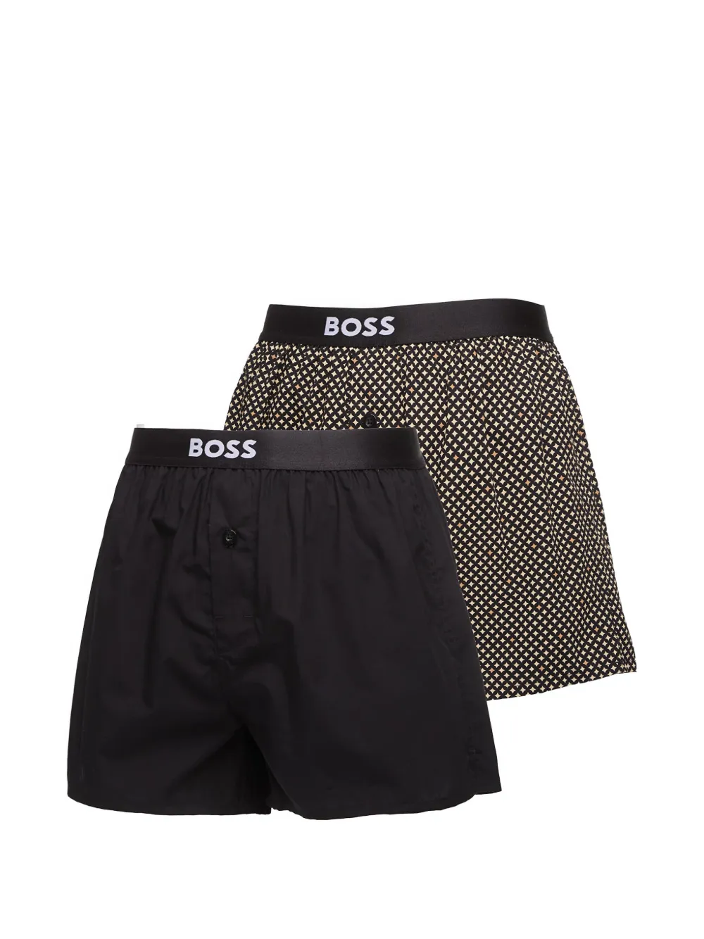 HUGO logo-waistband boxers (set of two) - Nero