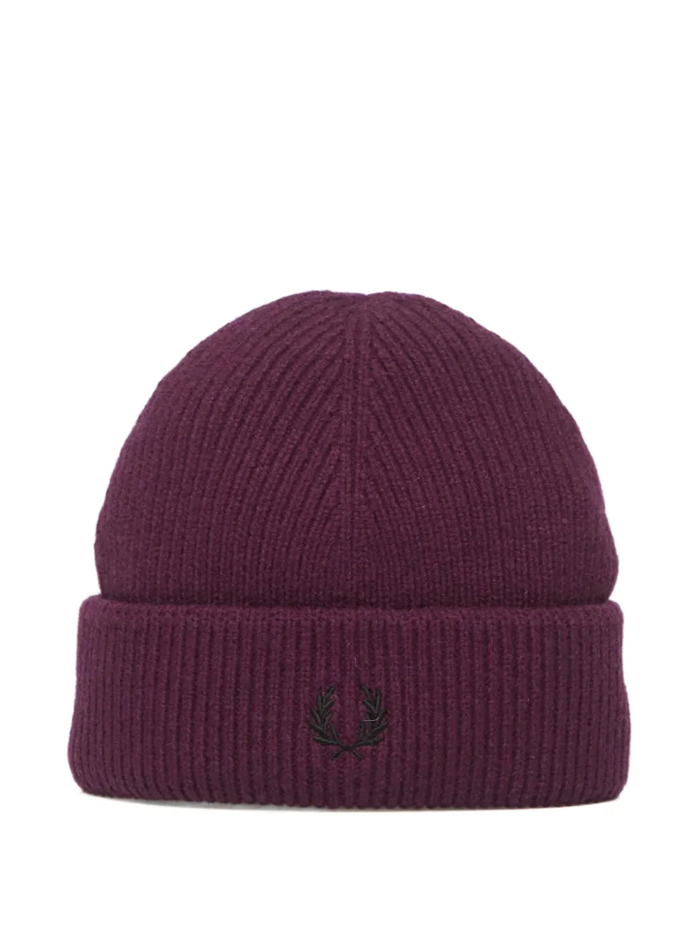 Fred Perry Ribgebreide wollen muts Paars