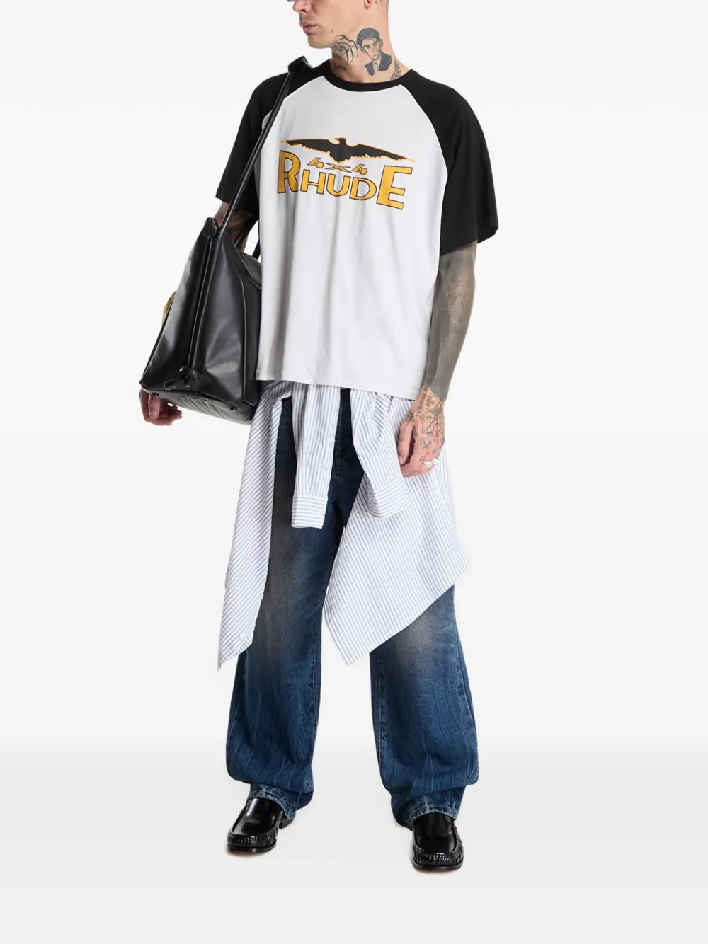 RHUDE logo-detail T-shirt Wit
