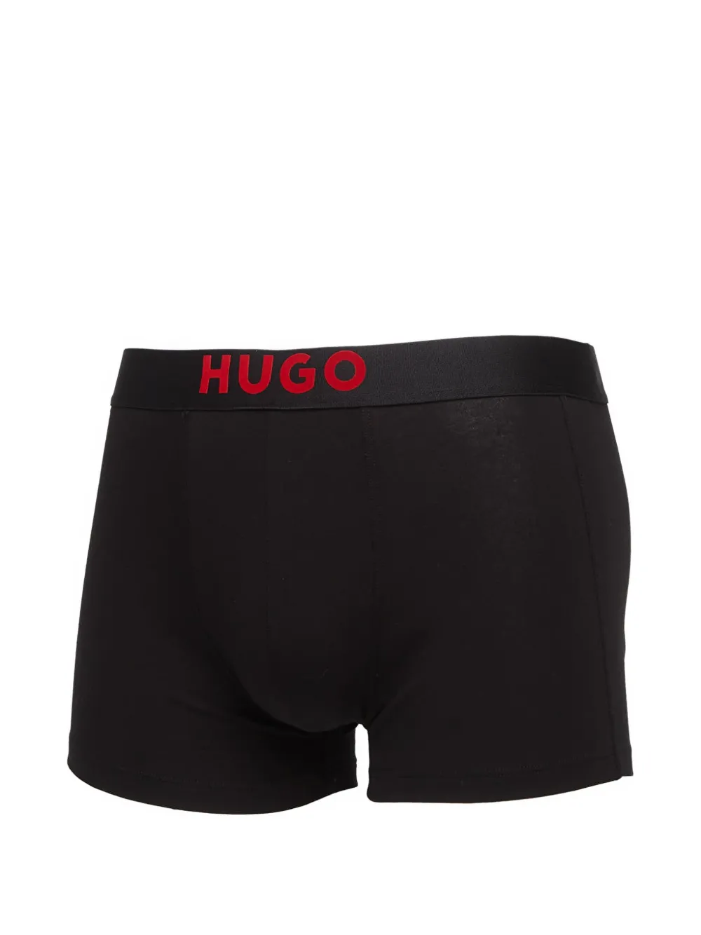 HUGO three-pack of stretch-cotton trunks with logos Zwart