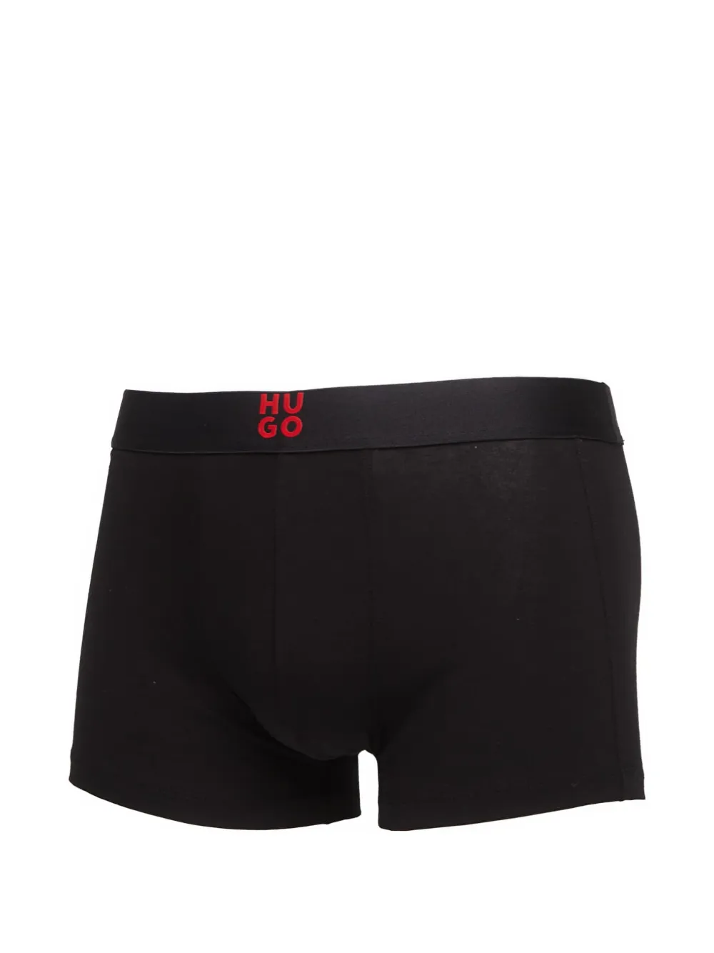 HUGO three-pack of stretch-cotton trunks with logos Zwart