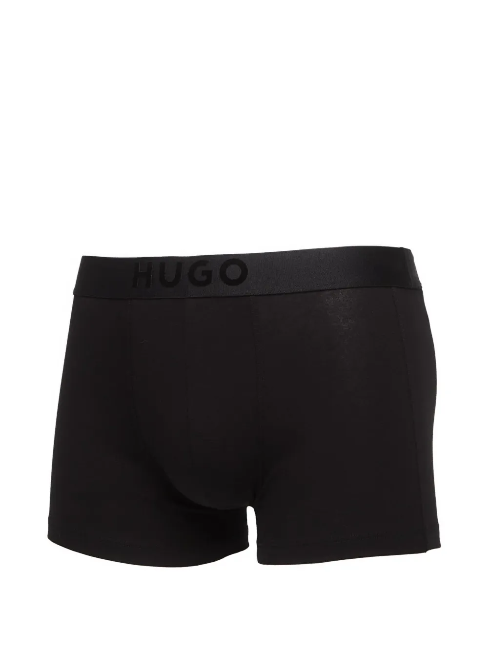 HUGO three-pack of stretch-cotton trunks with logos Zwart
