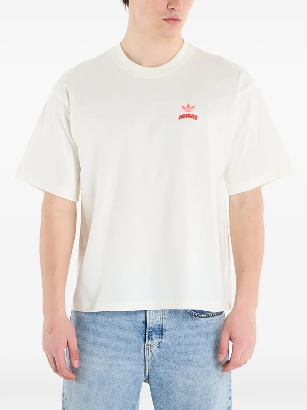 adidas pixelated burger character-graphic T-shirt Beige