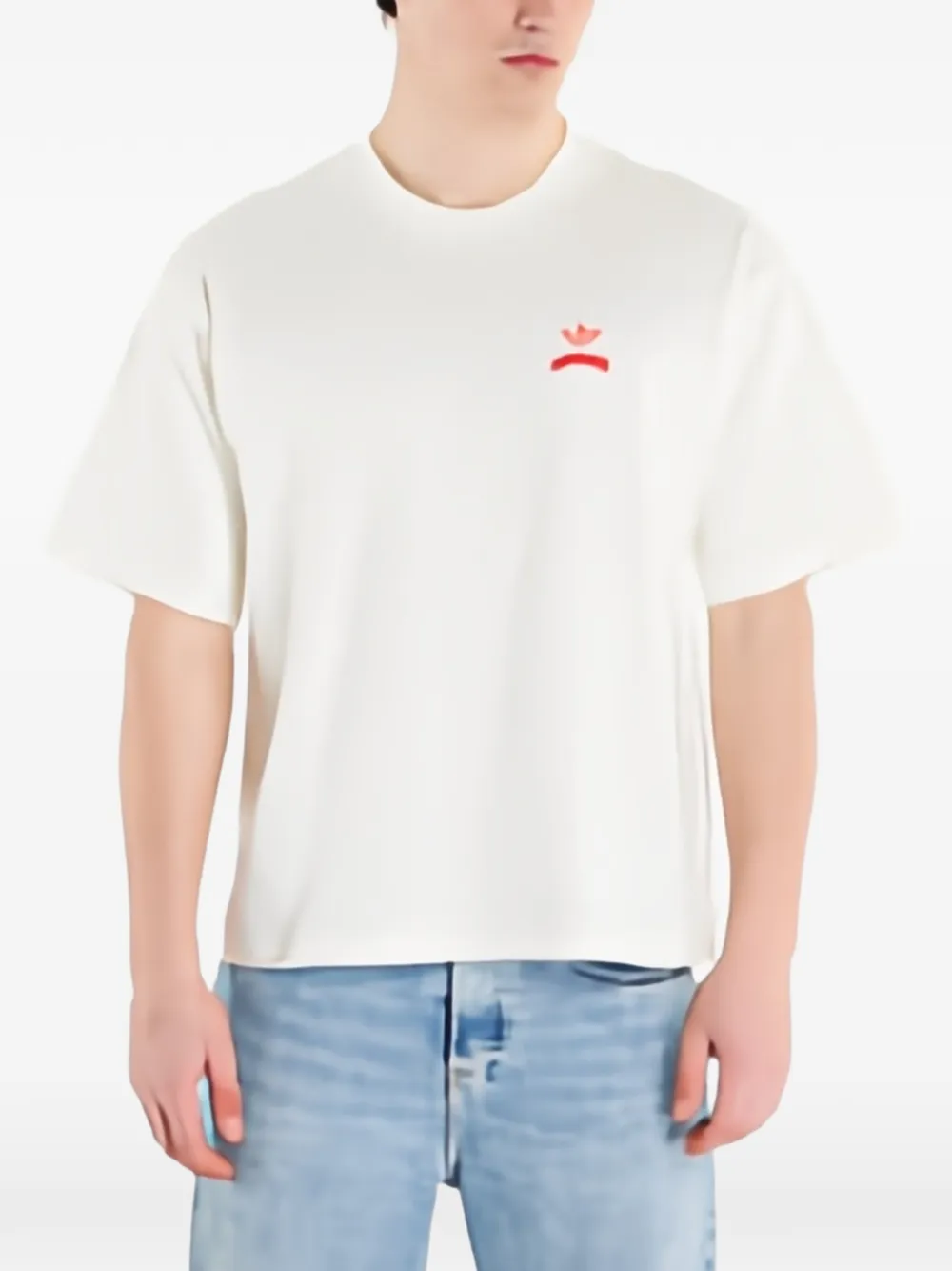 adidas T-Shirt mit Burger-Print - Nude