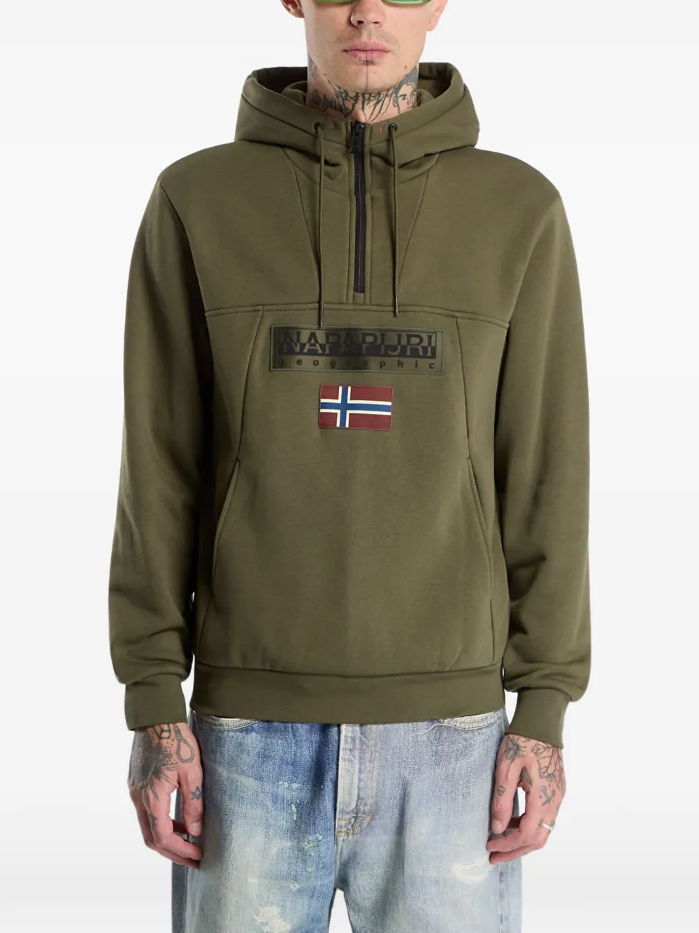 Napapijri Burgee half-zip hoodie Groen