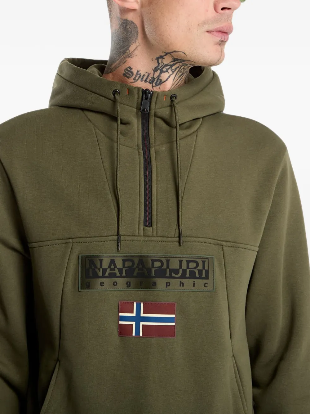 Napapijri Burgee half-zip hoodie Groen