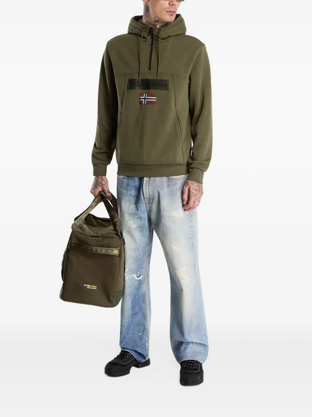 Napapijri Burgee half-zip hoodie Groen