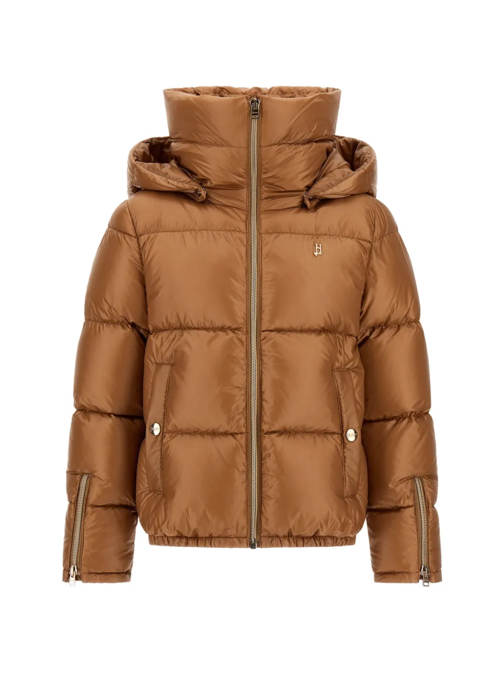 Herno Kids Ultralight quilted hooded coat - Braun