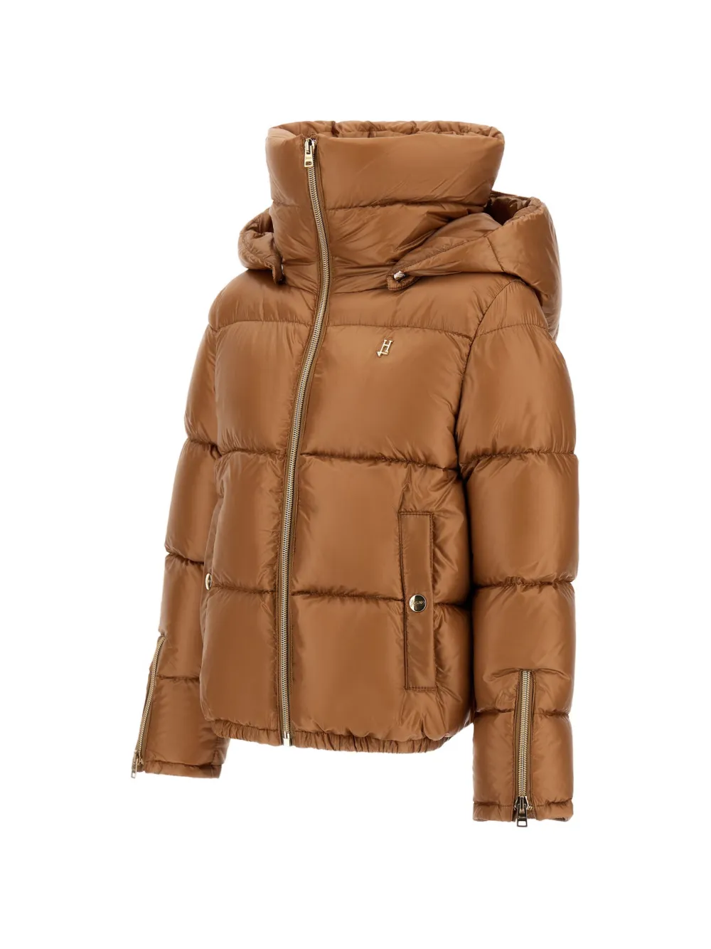 Herno Kids Ultralight quilted hooded coat Bruin