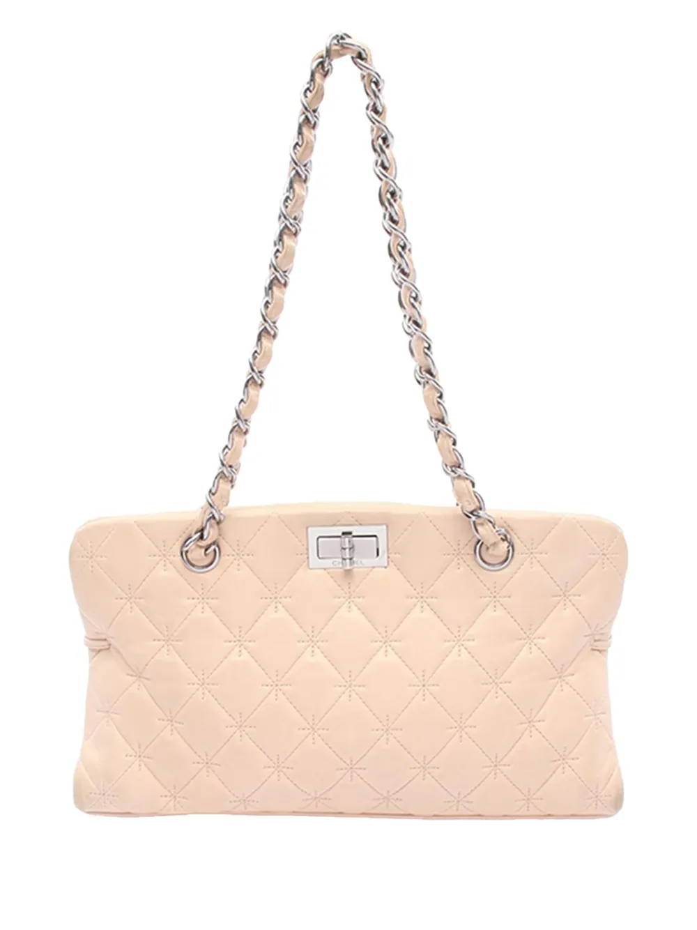 CHANEL Pre-Owned 2005-2006 CC Quilted Lambskin Reissue 2.55 tote bag - Nude