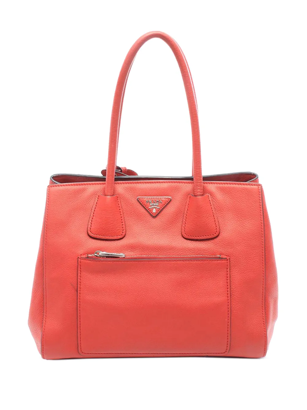 Prada Pre-Owned 2010-2026 Vitello Phenix Shopping Tote satchel - Rosso