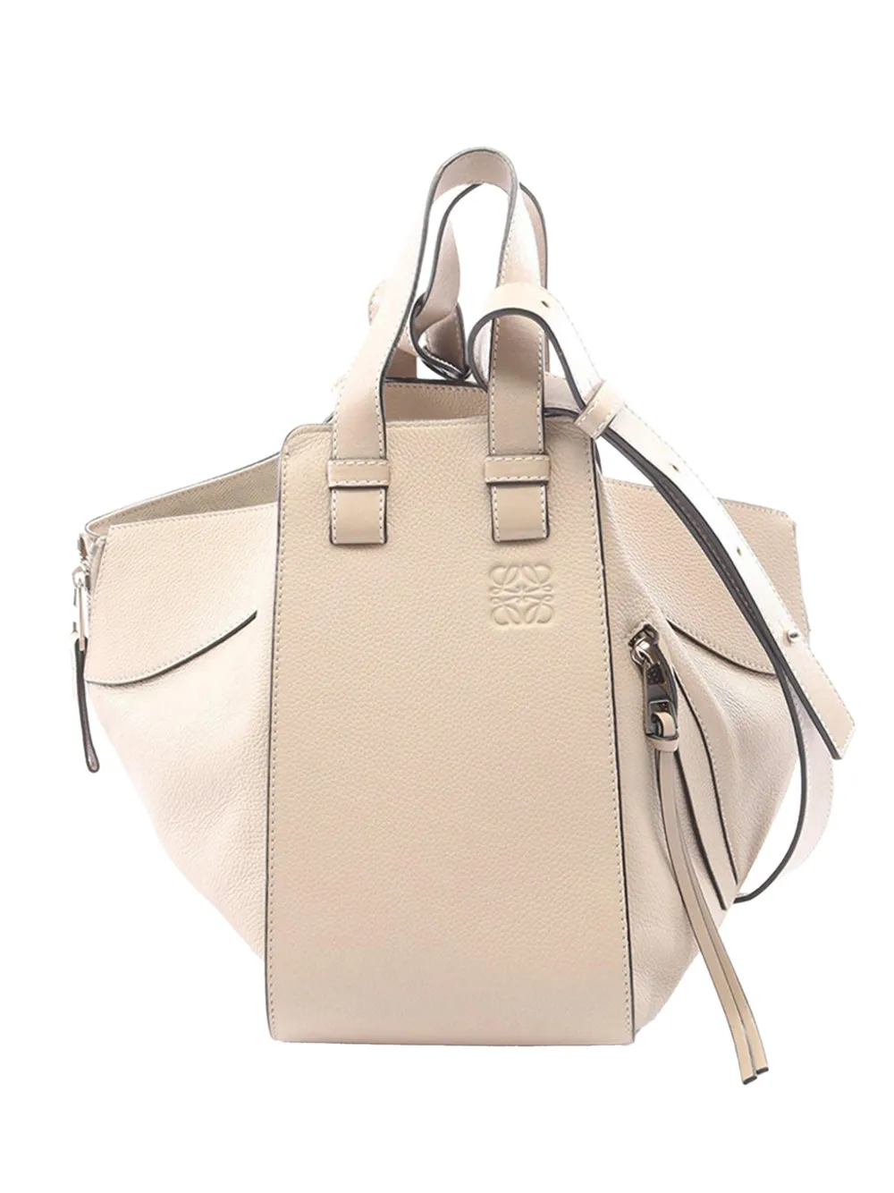 Loewe Pre-Owned 2010-2026 Small Leather Hammock Bag satchel - Nude