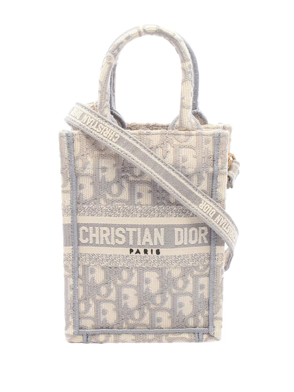 Christian Dior Pre-Owned 2000-2026 Mini Oblique Canvas Vertical Book Tote satchel - Grau