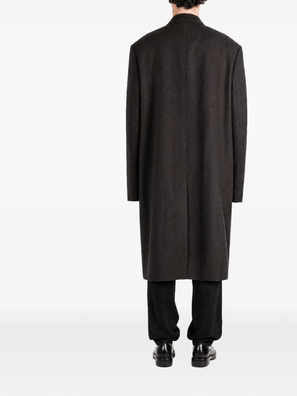 LEMAIRE single-breasted notched-lapel coat Grijs