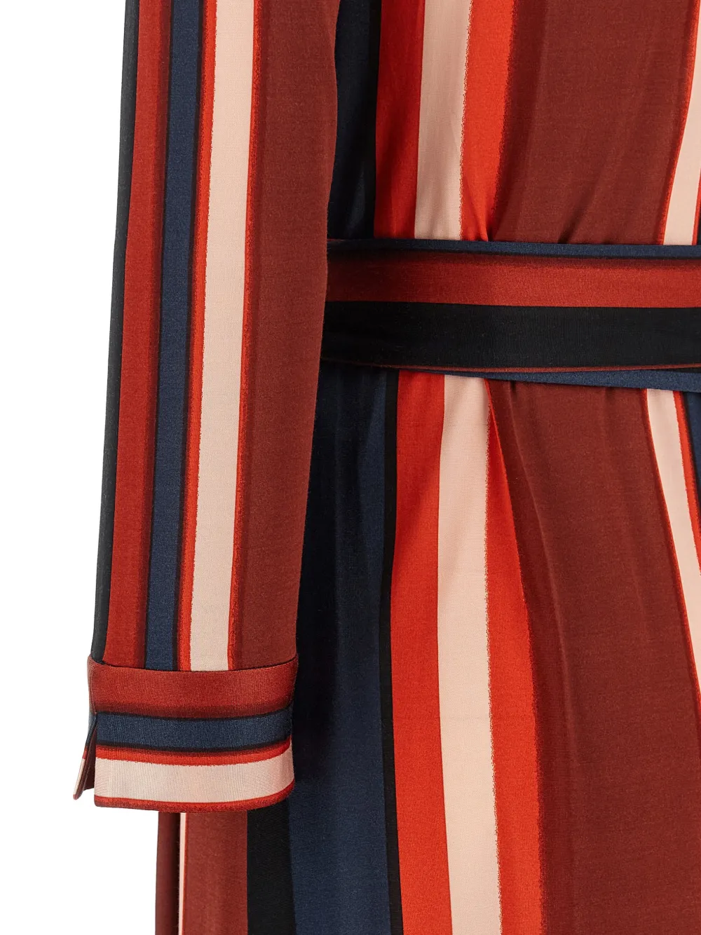 DVF Diane von Furstenberg Sana stripe-print midi dress Rood