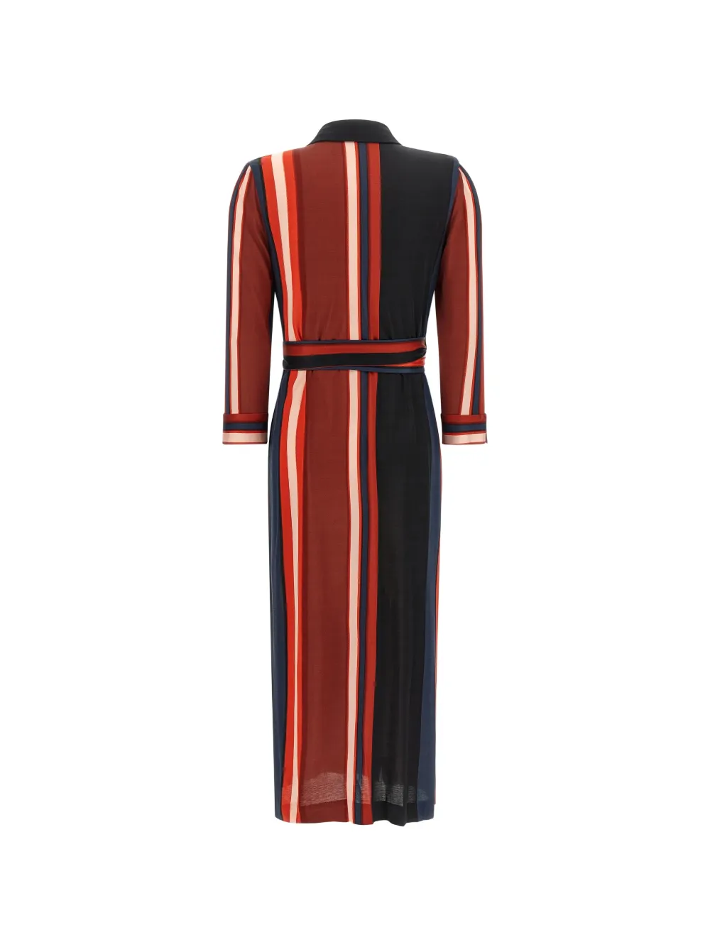 DVF Diane von Furstenberg Sana stripe-print midi dress Rood