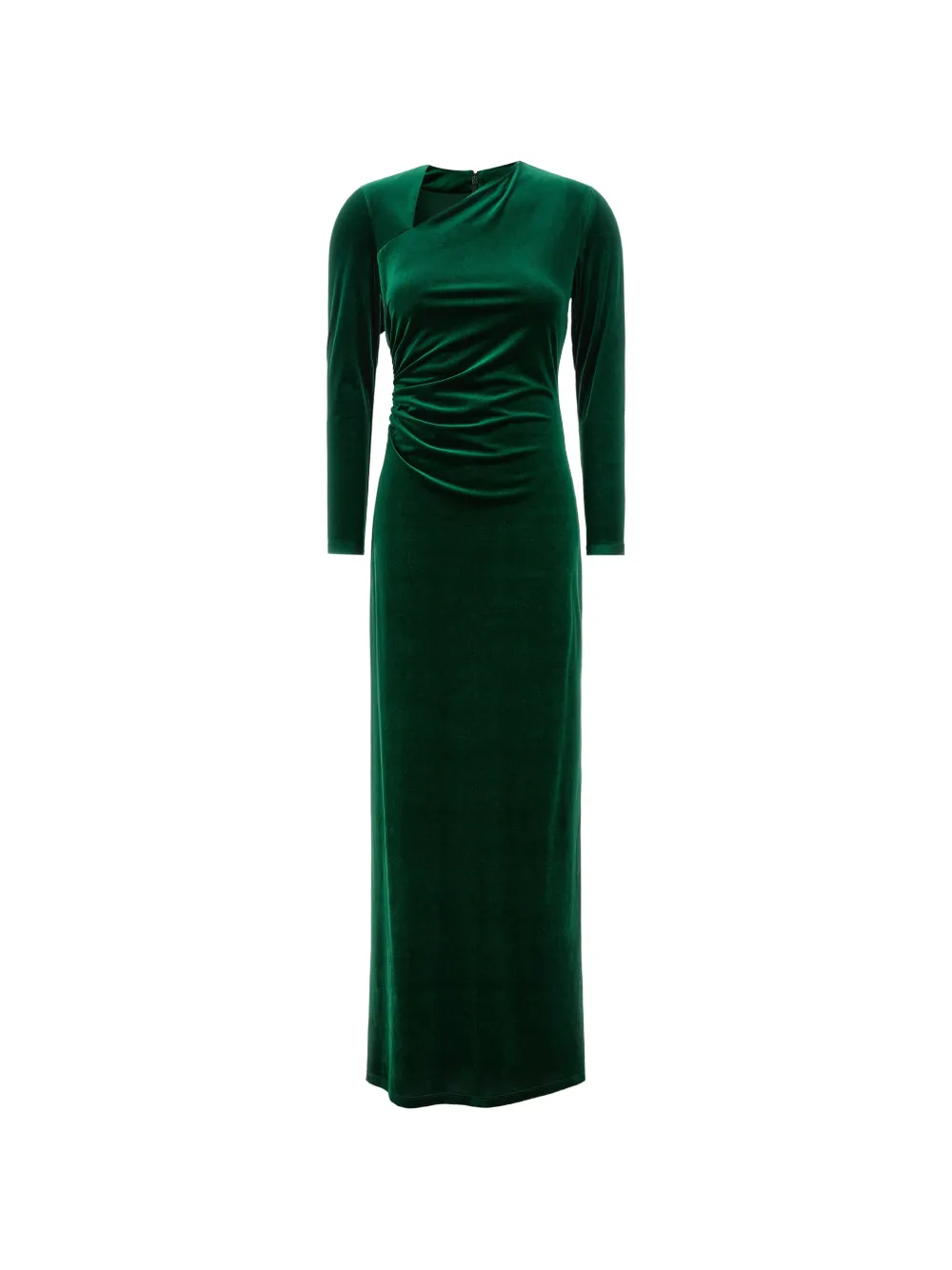 Lauren Ralph Lauren asymmetrical ruched-waist maxi dress - Verde