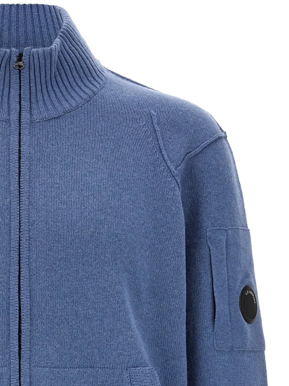 C.P. Company lens zip-up cardigan Blauw