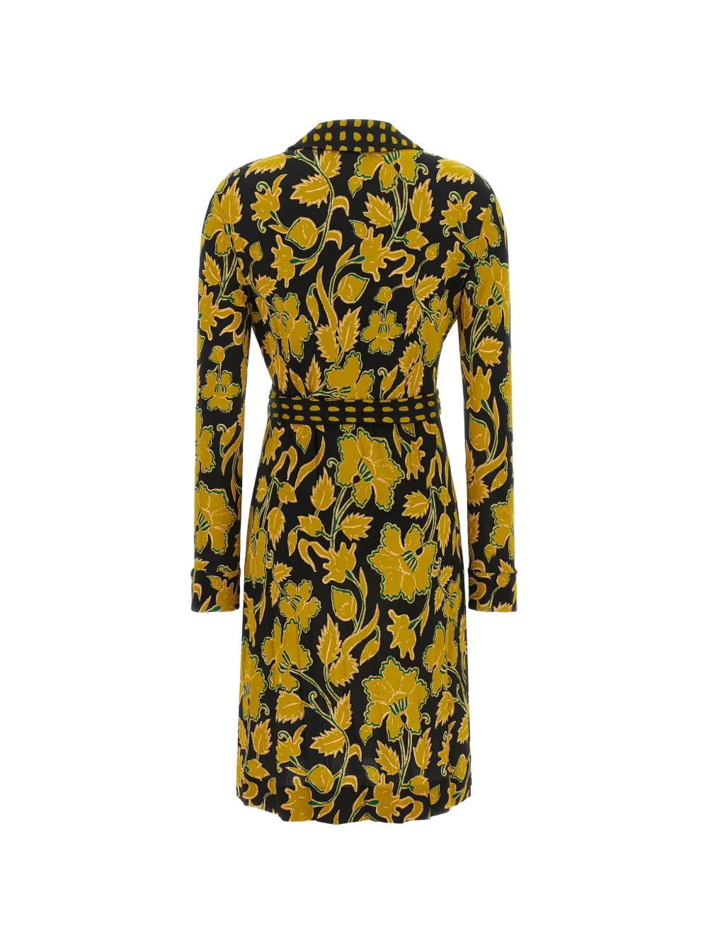 DVF Diane von Furstenberg Tamara floral-print wrap mini dress Geel