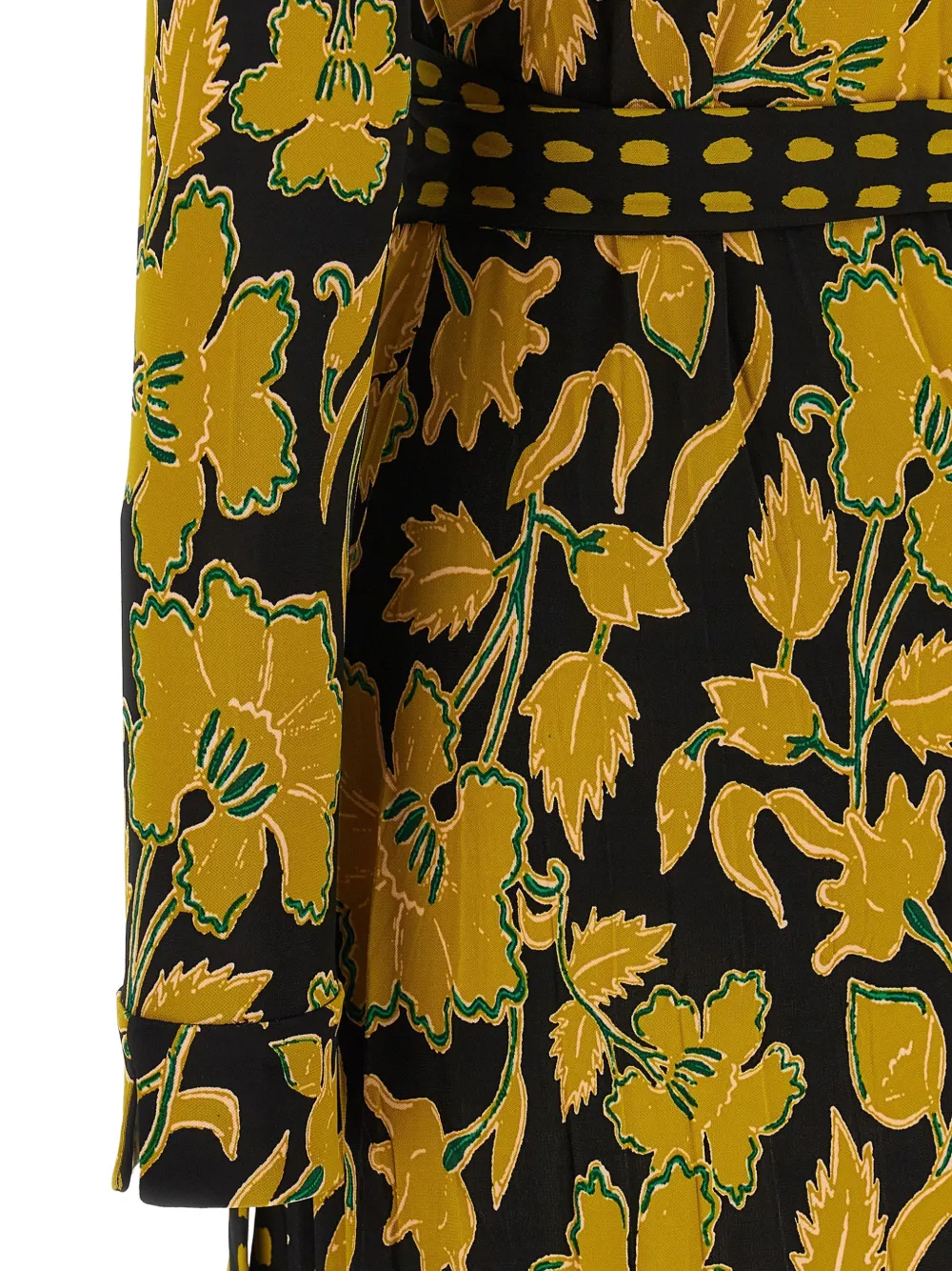 DVF Diane von Furstenberg Tamara floral-print wrap mini dress Geel
