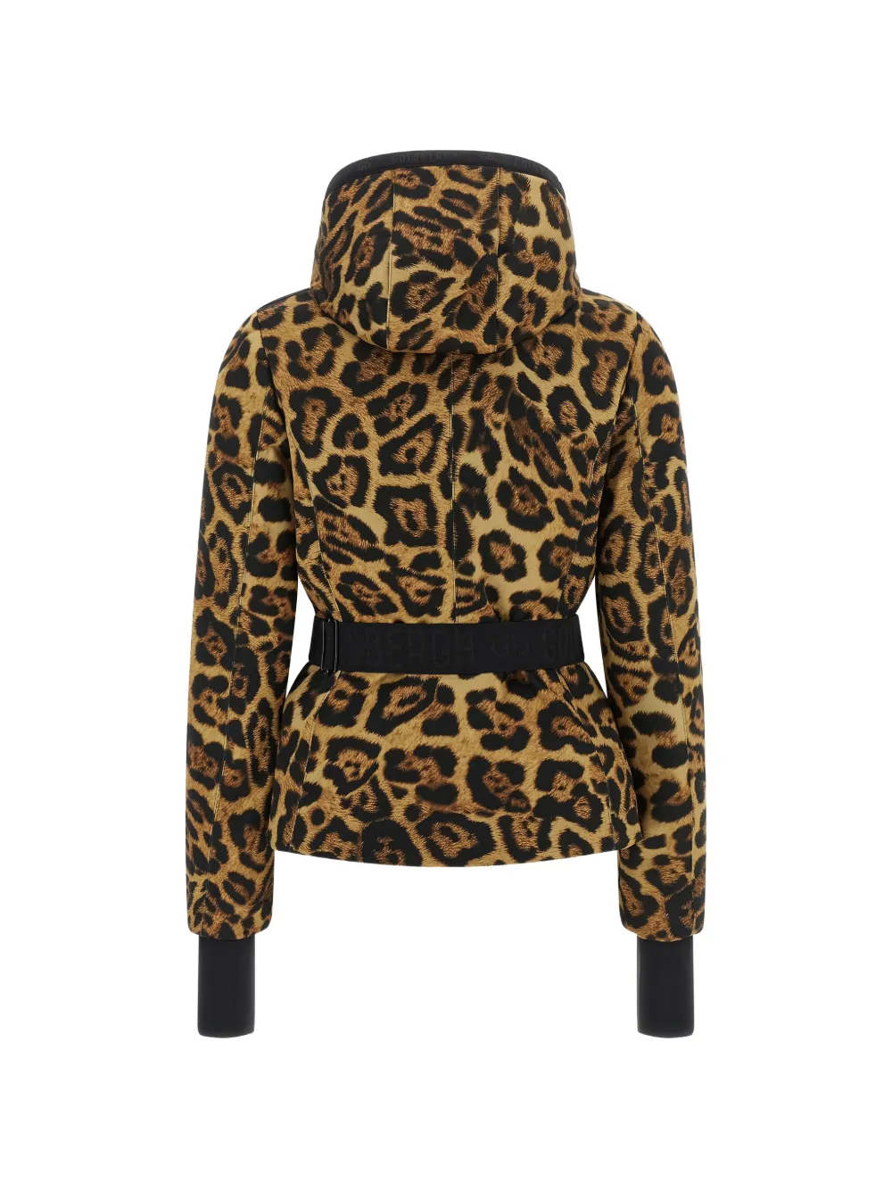 Goldbergh Jagger leopard-print peplum ski jacket Bruin