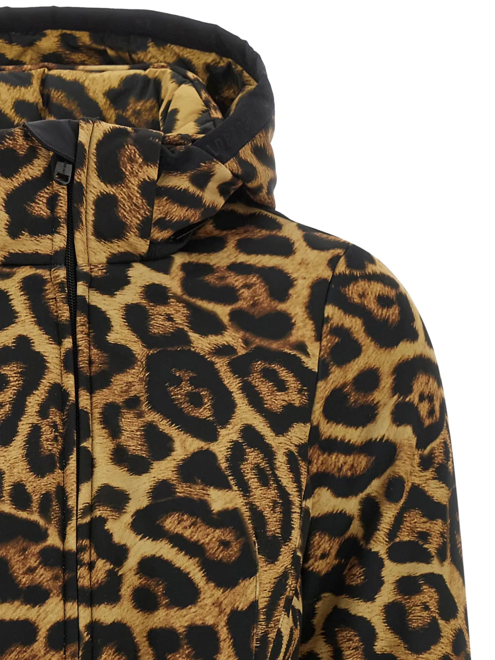 Goldbergh Jagger leopard-print peplum ski jacket Bruin