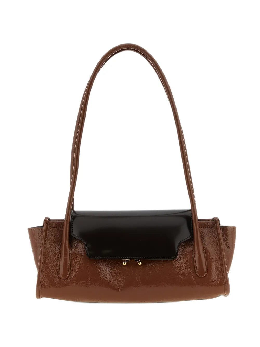 Marni brown and black leather Trunkette bag