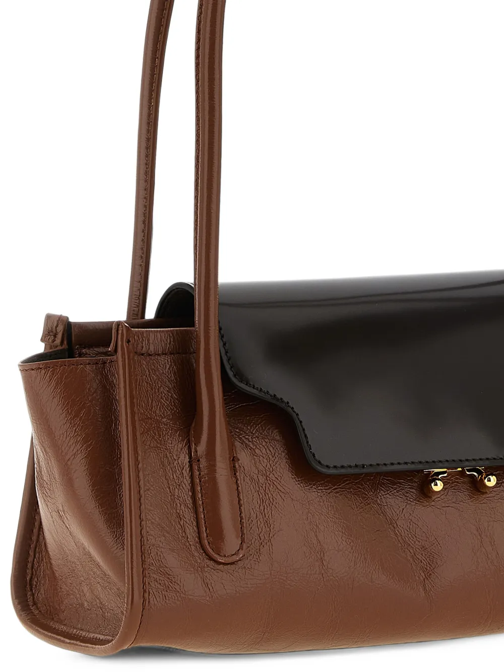 Marni brown and black leather Trunkette bag Bruin