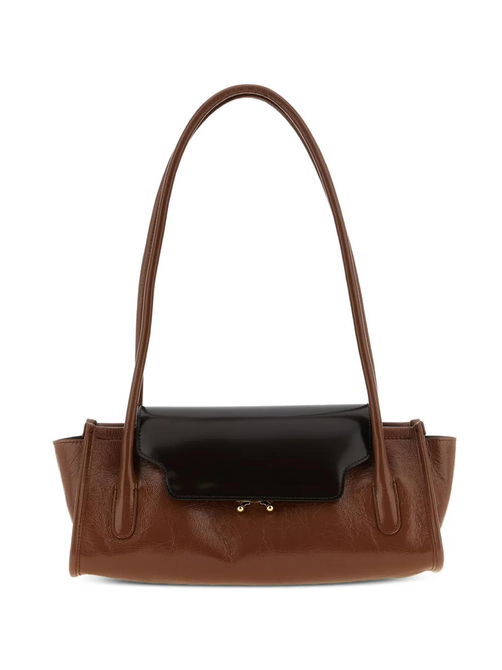 Marni brown and black leather Trunkette bag Bruin