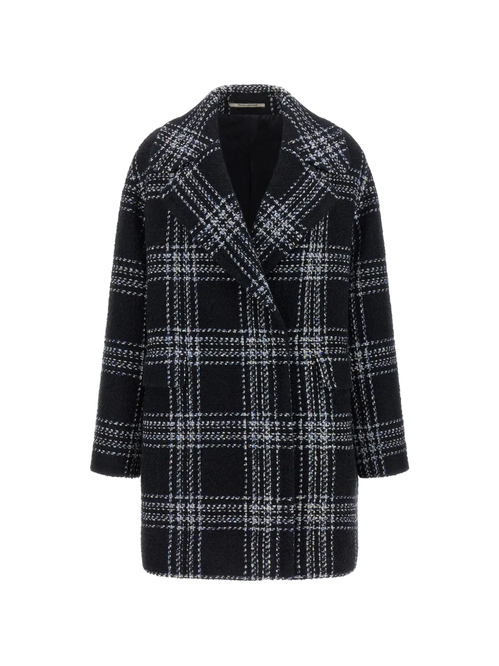 Tagliatore Astrid check-pattern bouclé coat - Blue