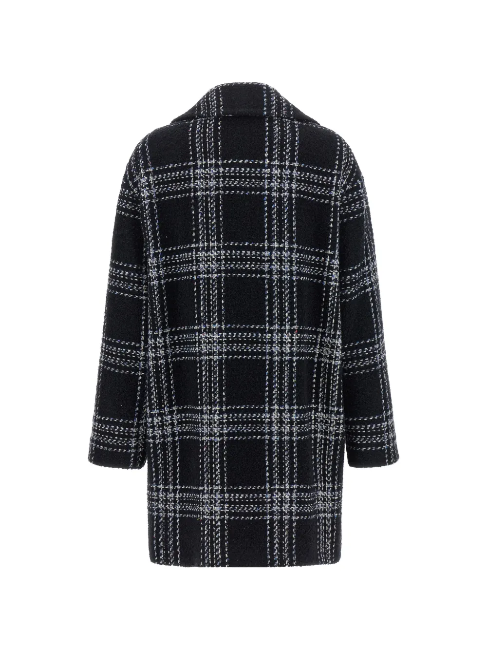 Tagliatore Astrid check-pattern bouclé coat Blauw