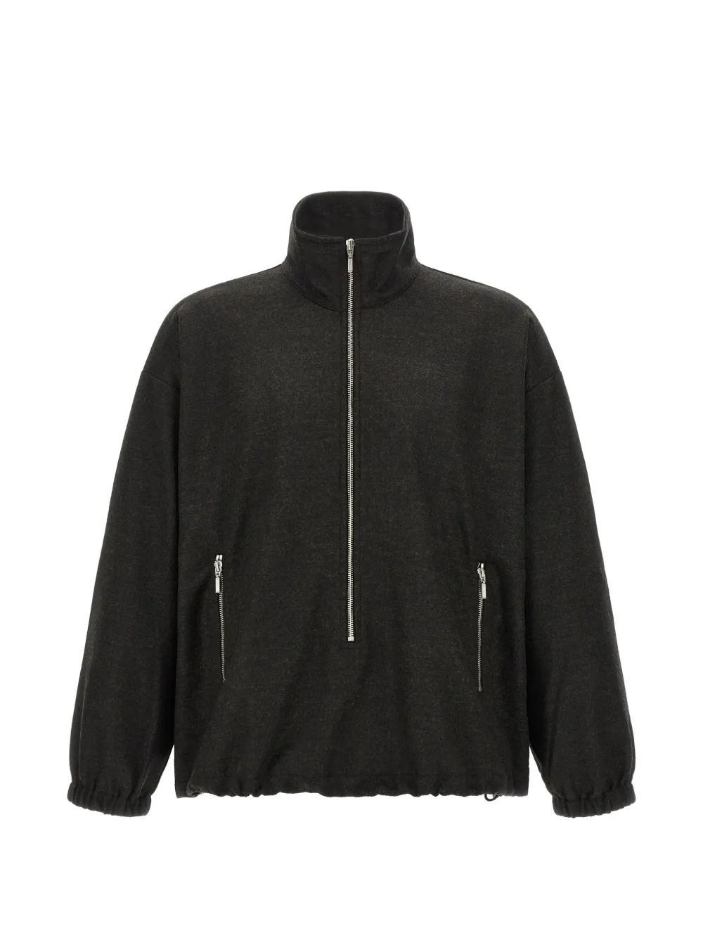 Song For The Mute zip-up high-neck sweater - Grey
