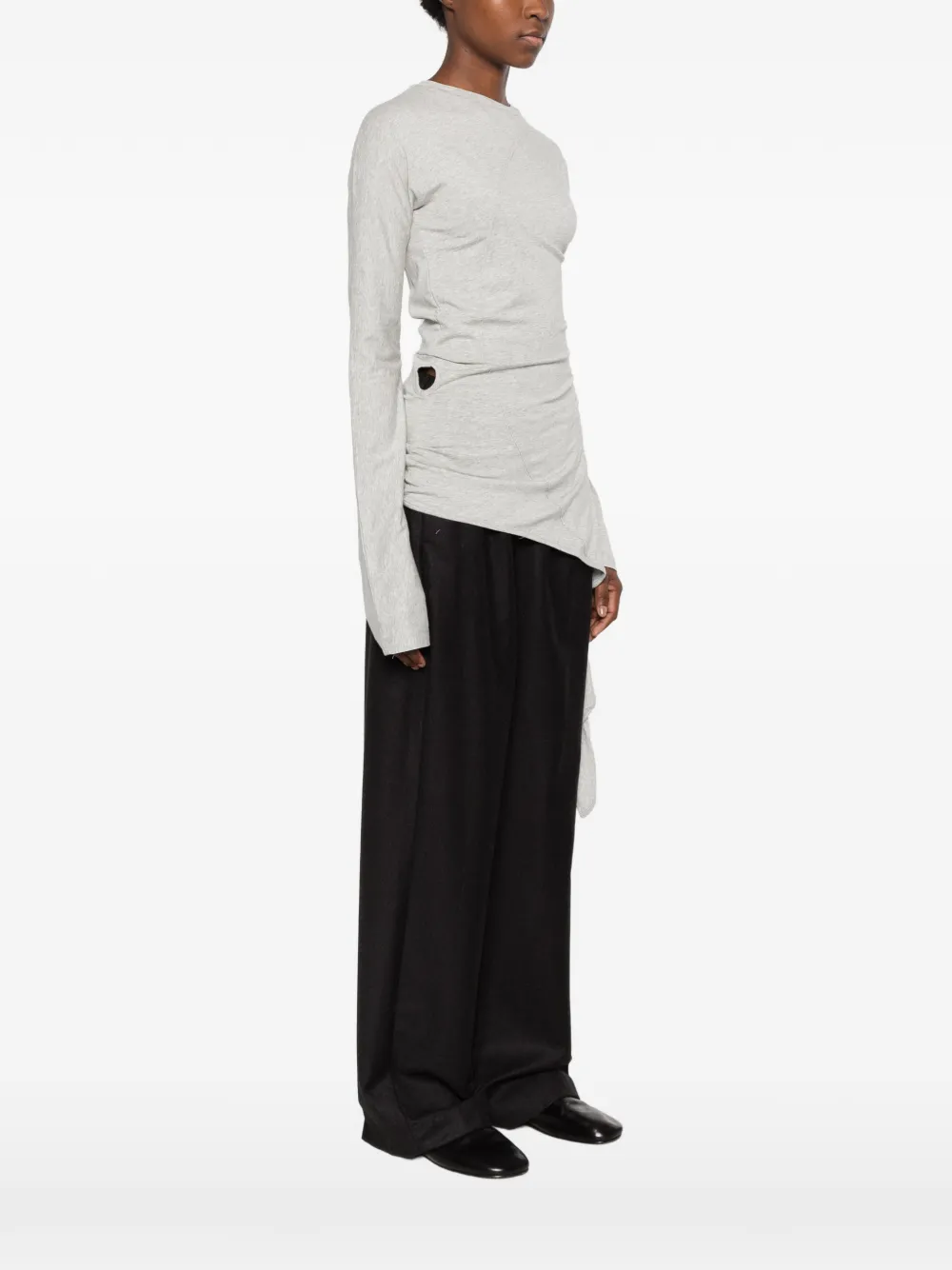 Low Classic draped long-sleeve T-shirt Grijs