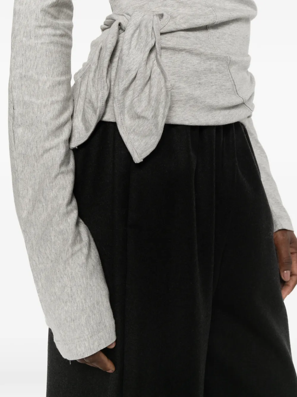 Low Classic draped long-sleeve T-shirt Grijs