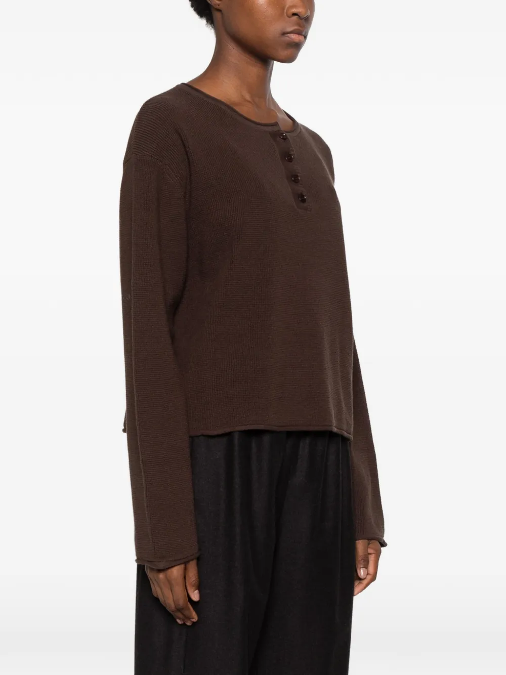 Low Classic V-neck sweater Grijs