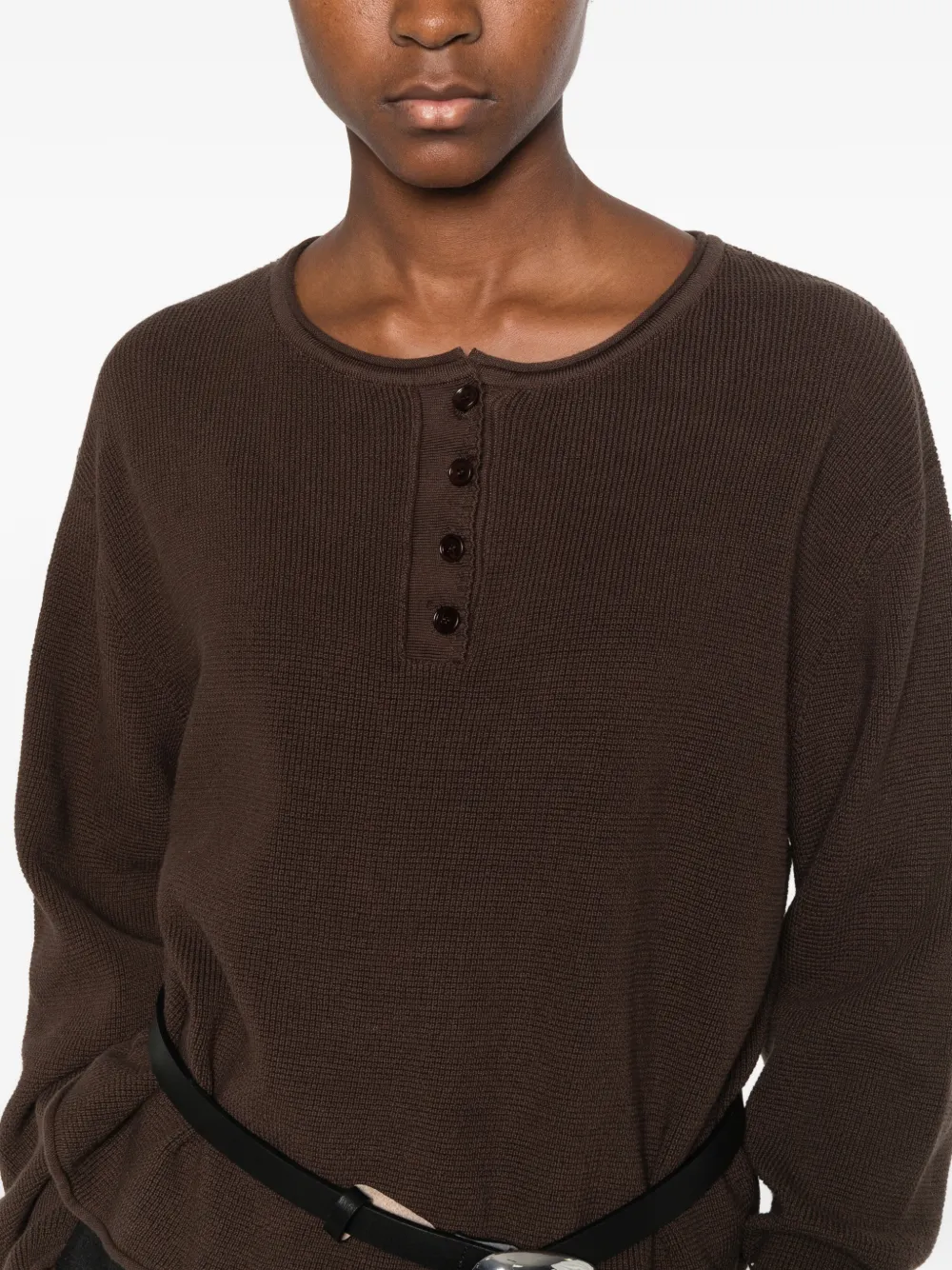 Low Classic V-neck sweater Grijs