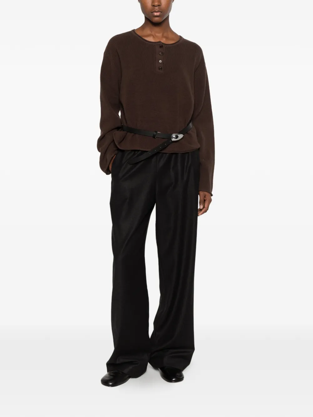 Low Classic V-neck sweater Grijs