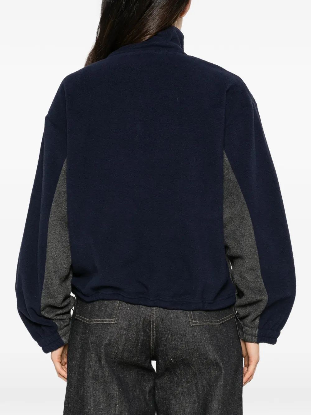 Low Classic colourblock quarter-zip sweater Blauw