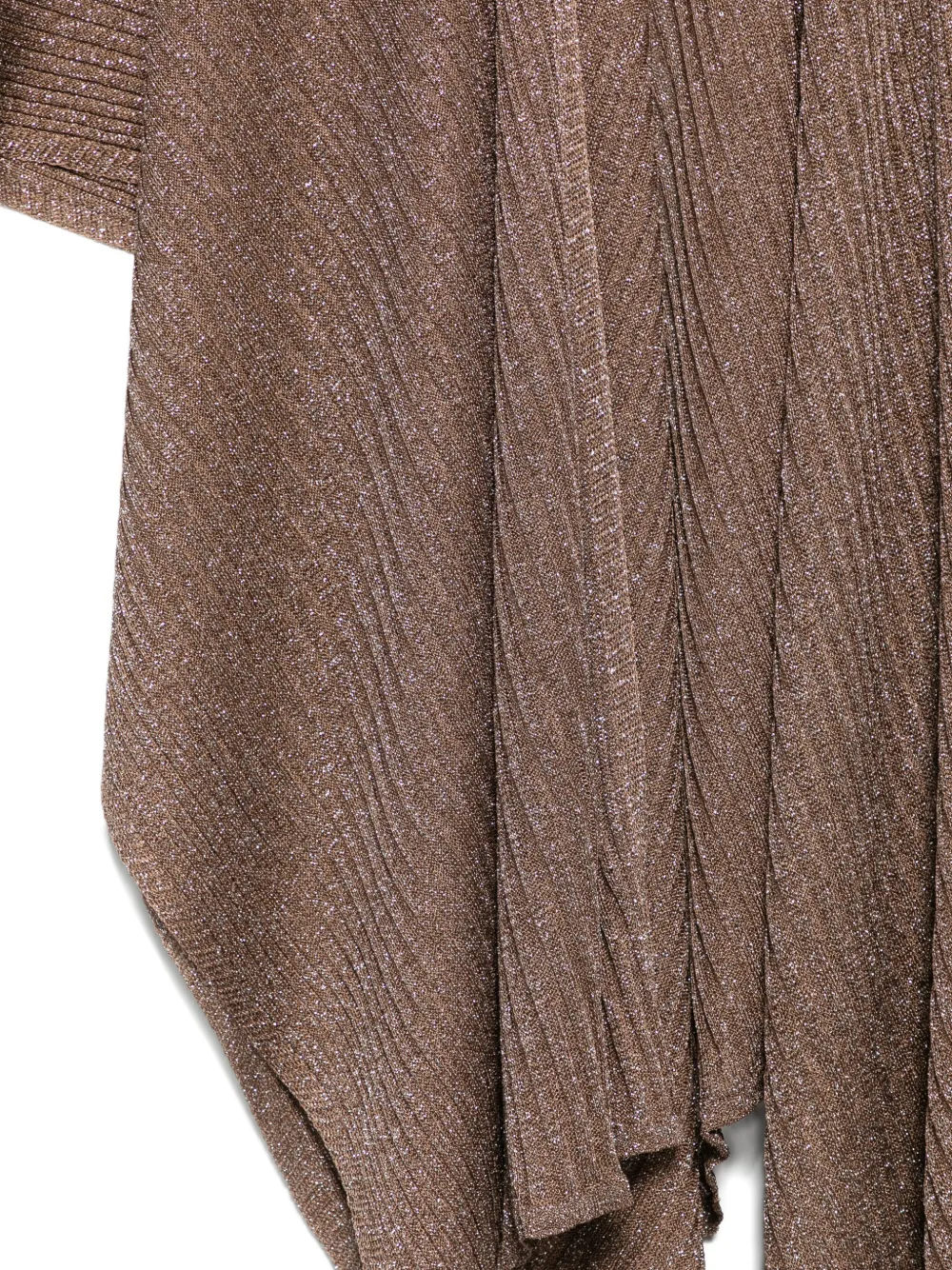 Missoni metallic ribbed-knit shawl Bruin