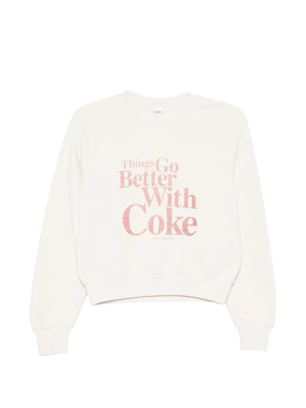RE/DONE graphic-print raglan-sleeve sweatshirt - Toni neutri