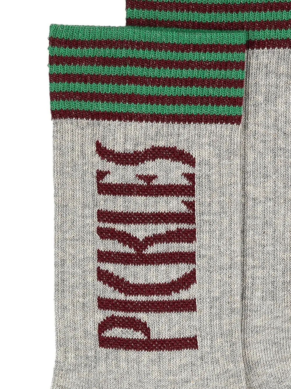 Bobo Choses Spicy Pickles gestreepte sokken met logoprint Grijs